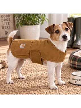 Carhartt Dog Chore Coat Vest Brown Canvas Size Small Adjustable Workwear Pet